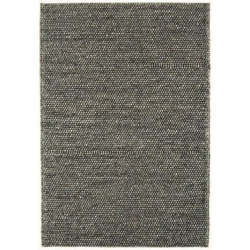 Katherine Carnaby Coast CS01 Modern Plain Shimmer Hand-Woven Textured Wool & Viscose Blend Looped Pile Flatweave Charcoal Grey Rug-Asiatic Carpets-Rug Love - The Most Loved Rug Store